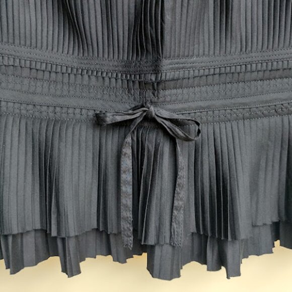 WHITE HOUSE BLACK MARKET Ruffle Poplin Peplum Bustier Babydoll CroppedTop 14 - Picture 7 of 15